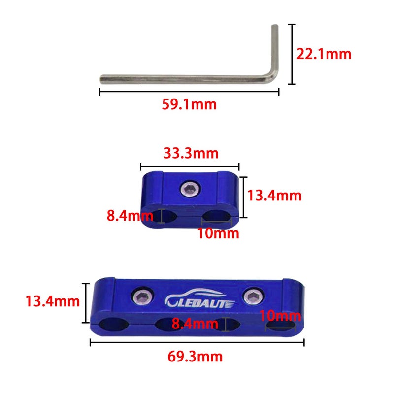 LEDAUT 12pc Blue Spark Plug Wire Separator Divider 8mm 9mm 10mm For Racing Car - Image 5